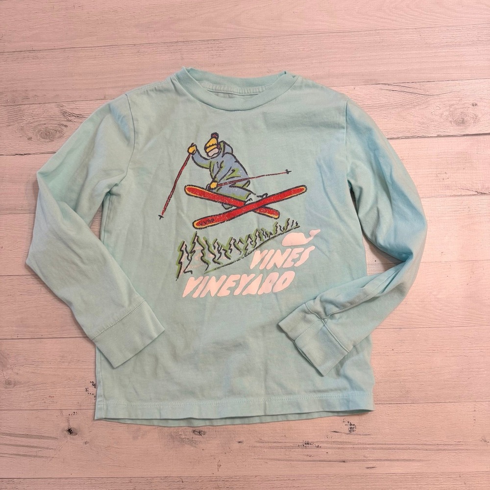 Vineyard Vines kids long‎ sleeve ski graphic shirt size 6